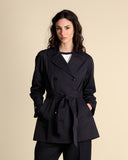 Double-breasted trench coat