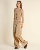 Gilet con pantalone in velluto a coste