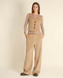 Gilet con pantalone in velluto a coste