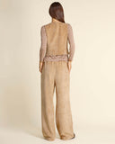 Gilet con pantalone in velluto a coste