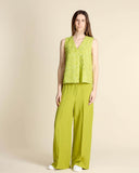 Top in cotone ricamato