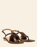 Sandali bassi in camoscio