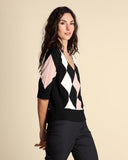 Maglia ad intarsio con rombi