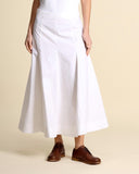 Long poplin skirt