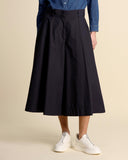 Poplin trousers skirt