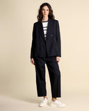 Double-breasted gabardine jacket