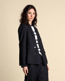 Double-breasted gabardine jacket