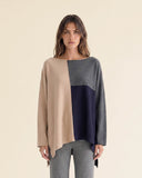 Maglia color block in lana