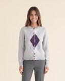 Cardigan ad intarsio
