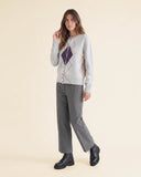 Cardigan ad intarsio