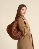 Borsa a spalla in pelle intrecciata