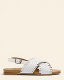 Sandali in pelle intrecciata