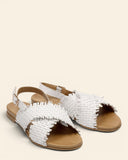 Sandali in pelle intrecciata