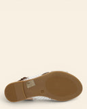 Sandali in pelle intrecciata