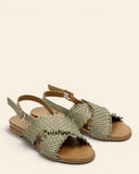 Sandali in pelle intrecciata