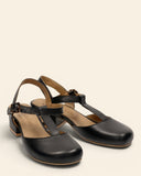 Sling back in pelle