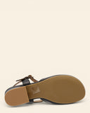 Sling back in pelle