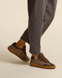 Sneakers in pelle e camoscio