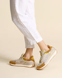 Sneakers in pelle e camoscio