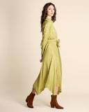 Robe longue en twill de viscose