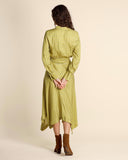 Robe longue en twill de viscose