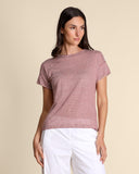T shirt in jersey di lino