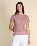 T shirt in jersey di lino