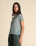 T shirt in jersey di lino