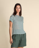 T shirt in jersey di lino