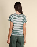 T shirt in jersey di lino