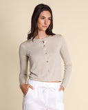 Cardigan in misto viscosa, seta con lurex