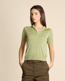 Polo in maglia con lurex