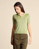 Polo in maglia con lurex