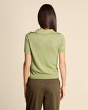 Polo in maglia con lurex