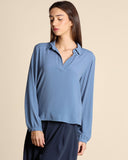 Blusa  in crepe di misto seta