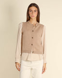 Gilet in misto lana e cashmere