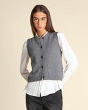 Gilet in misto lana e cashmere