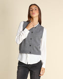 Gilet in misto lana e cashmere