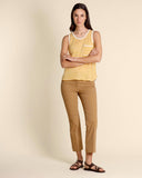 Top in jersey di lino
