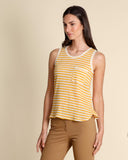 Top in jersey di lino