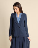 Doppelreihige Jacke aus Crêpe