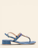 Sandali gioiello in pelle scamosciata