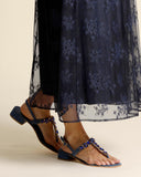 Sandali gioiello in pelle scamosciata