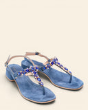 Sandali gioiello in pelle scamosciata