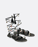 Sandali in pelle con  borchie