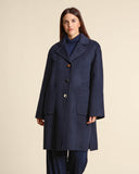 Cappotto in panno di misto lana reversibile