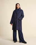 Cappotto in panno di misto lana reversibile