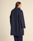 Cappotto in panno di misto lana reversibile