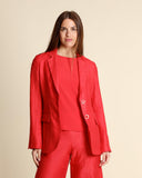 Giacca jacquard in lino