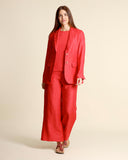 Giacca jacquard in lino